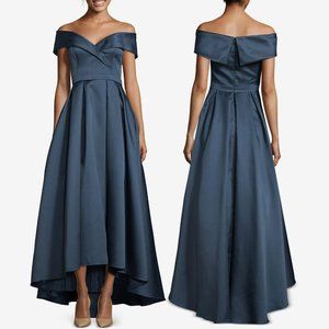 Xscape Midnight Blue Off The Shoulder Sweetheart Neckline Formal Ball Gown 6